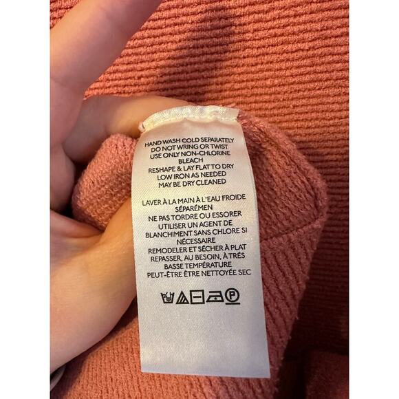 Free People Ottomon Slouchy Tunic Stretch Mock Neck Heavy Knit Mauve Size Xl - Picture 7 of 7